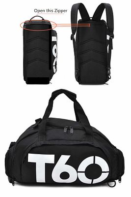 T60 Gym Fitness Spor Omuz Askılı Spor Çantası Unisex Spor ve Seyehat Çantası T-60SIYAH-BYZ ürün fotoğrafı