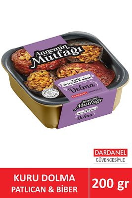 Annemin Mutfağı Hazır Yemek Kuru Dolma Patlıcan,Biber 200 gr ürün fotoğrafı