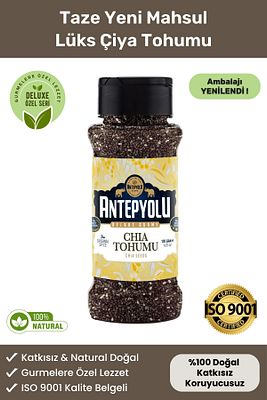 Deluxe Gurme Serisi Glutensiz & Natural Doğal Chia Tohumu Özel Seri Çiya Tohum Chia Seeds 120 gr ürün fotoğrafı