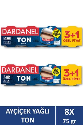 Ayçiçek Yağlı Ton Balığı 4x75 gr X 2 Adet ürün fotoğrafı
