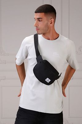 Unisex Siyah Tek Bölme Bel Ve Omuz Çantası ürün fotoğrafı