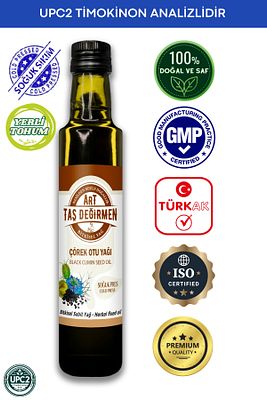 Soğuk Sıkım Çörek Otu Yağı Yerli Tohum 250 ml %100 Doğal Ve Saf (UPC2 TİMOKİNON ANALİZLİ) ürün fotoğrafı