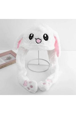 Yeni Sezon Çocuk ve Yetişkin için Sevimli Hareketli Tavşan Kulaklık 3 Mod Led Işıklı Peluş Bere ürün fotoğrafı