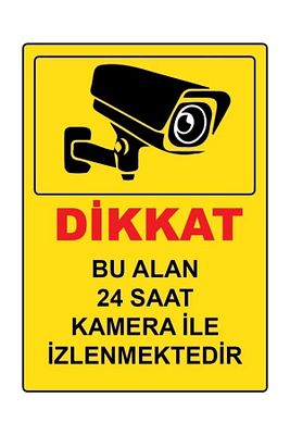 Bu Alan Kamera Ile Izlenmektedir A4 Boyut Folyo Baskı ürün fotoğrafı
