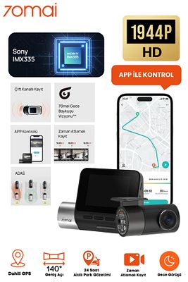 70mai Dash Cam A500s Pro Plus Arka Kamera Rc06 Set ürün fotoğrafı
