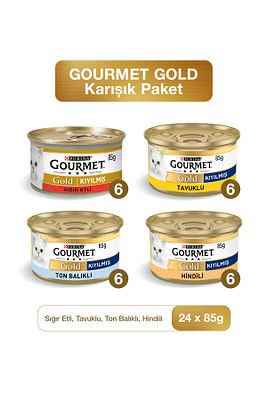 Purina Gourmet Gold Karışık Kedi Konservesi 85 gr X 24 Adet ürün fotoğrafı