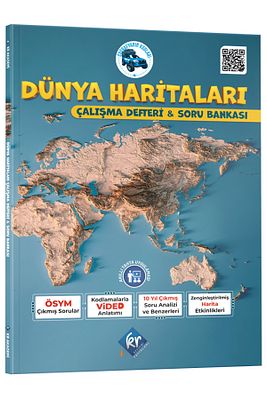 Coğrafyanın Kodları Dünya Haritaları Çalışma Defteri ve Soru Bankası ürün fotoğrafı