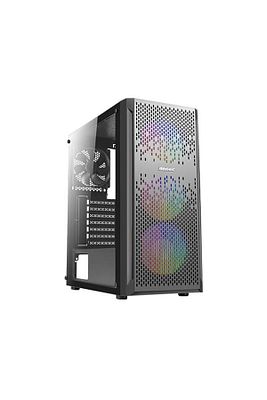 Nx290 Rainbow Fanlı Temperli Camlı Mid Tower Mesh Siyah Gaming Kasa ürün fotoğrafı