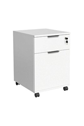 Rio Kilitli Çekmeceli Keson-mat Lake Beyaz 41x61x45 Cm (GXYXD) ürün fotoğrafı