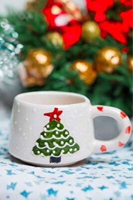 Yılbaşı Klasik Çam Ağacı Kupa Bardak Mug ürün fotoğrafı