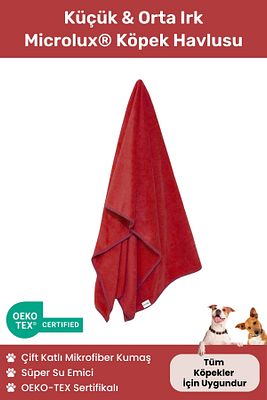 Microlux® Köpek Havlusu 60x90 Cm Kurulama Için Mikrofiber Küçük Ve Orta Irk Süper Su Emici Havlu ürün fotoğrafı