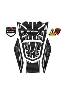 Honda Pcx 125 2021-2023 Uyumlu Tank Pad Karbon Beyaz Redlinegrafik ürün fotoğrafı