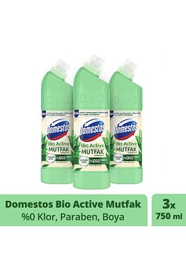 Çamaşır Suyu Bio Active Mutfak Yemek Hazırlanan Yüzeyler Için Kireç Sökücü 750 Mlx3 ürün fotoğrafı