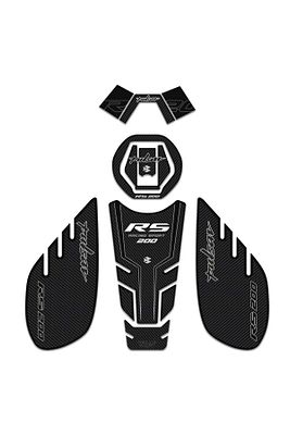 Bajaj Pulsar Rs 200 Siyah Karbon Gidonlu Tank Pad Set ürün fotoğrafı