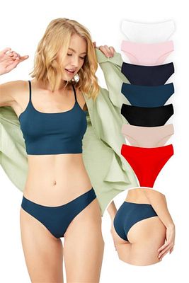 Basic Iz Yapmayan Lazer Kesim Kadın Bikini Külot 7'li Paket ürün fotoğrafı