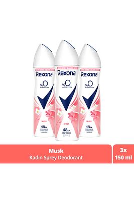 Kadın Sprey Deodorant Musk %0 Alüminyum 150 ml X3 ürün fotoğrafı