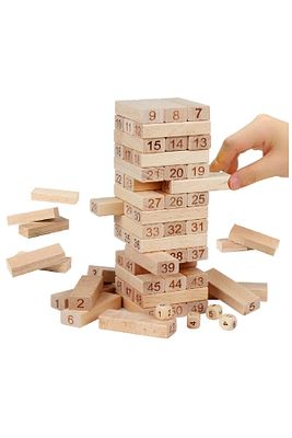 54 Parça Denge Oyunu Jenga Ahşap ürün fotoğrafı