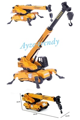 Oyuncak Inşaat Metal Sarı Vinç Sürtmeli Araç 14 Cm 47836 ürün fotoğrafı