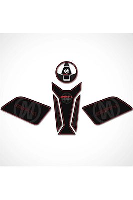 Mondial Drift L Tank Pad Set Siyah-kırmızı Tasarım ürün fotoğrafı