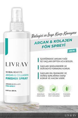 Argan & Kolajen Fön Spreyi - Isıya Ve Güneşe Karşı Koruyucu Saç Spreyi (250 ML) ürün fotoğrafı