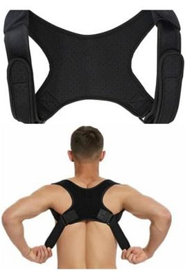 Unisex Siyah Yeni Nesil Dik Duruş Korsesi Kamburluk Önleyici Terletmez Korse Çapraz Korse ürün fotoğrafı