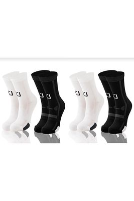 4'lü Paket Reflektörlü Nem Emici Özelliğe Sahip Spor Çorabı Koşu Çorabı Fitness Çorabı ürün fotoğrafı