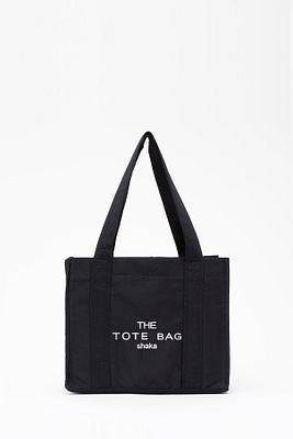 Siyah U45 Çıt Çıt Kapatmalı The Tote Bag Işlemeli Kanvas Kumaş Günlük Kadın Kol Ve Omuz Çantası 25x3 ürün fotoğrafı