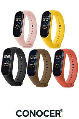 Xiaomi Mi Band 3 Ve 4 Uyumlu Yüksek Kalite Kordon Kayış 5'li Set ürün fotoğrafı