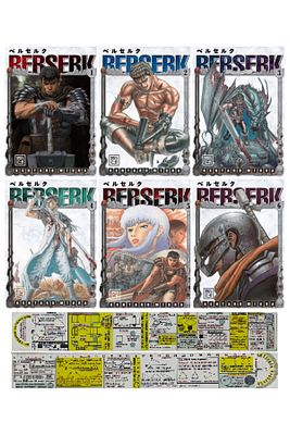Berserk 1-2-3-4-5-6. Ciltler Manga Seti Kentaro Miura + Mat. Öğreten Cetvel ürün fotoğrafı