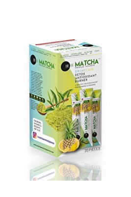 Premium Japanese MATCHA & BROMELAİN Limon Aromalı Detox Burner Form Çayı 1 Kutu ürün fotoğrafı