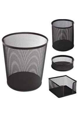 Metal Ofis Seti 4'lü Çöp Kutulu Glb001 Fx ürün fotoğrafı