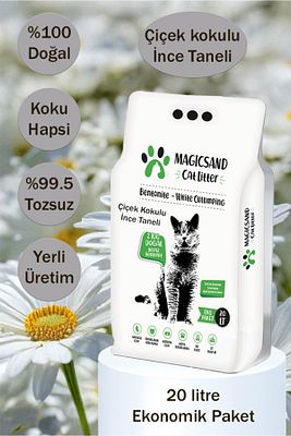 Çiçek Kokulu İnce Taneli Kedi Kumu 20 lt ürün fotoğrafı