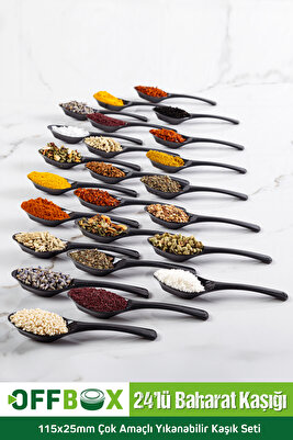 24 Adet Baharat Kaşığı Kahvaltılık Baharatlık Kaşığı Kaşık Seti BK-24 ürün fotoğrafı