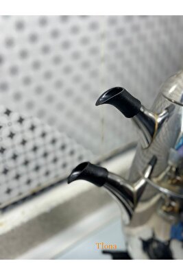 2’li Çaydanlık Ucu Sızdırma Önleyici Silikon Aparat Demlik Çaydanlık Ülüğü Sızdırmaz Siyah/şef ürün fotoğrafı