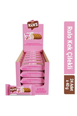 Rulo Kek Çilekli 40 gr X 24 Adet ürün fotoğrafı