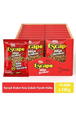 Mix Kraker Kısa Çubuk - Fiyonk - Halka 150 gr x 14 Adet ürün fotoğrafı
