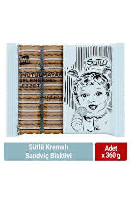 Nostalji Sütlü Kremalı Sandviç Bisküvi 360 gr ürün fotoğrafı