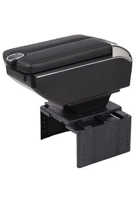 6 Usb Li Her Araca Uygun Universal Kolçak Kol Dayama Çift Açılır Siyah ürün fotoğrafı