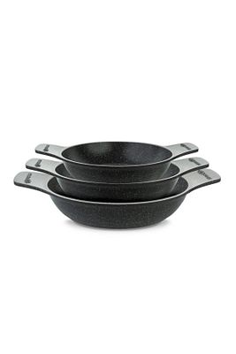 Döküm Saplı Güveç Sahan Set |3 Parça |gri |18cm-20cm-22cm ürün fotoğrafı