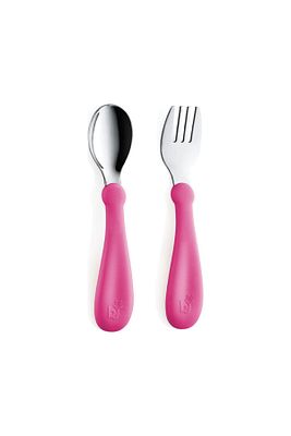 Paslanmaz Çelik Çatal Kaşık Seti - Pembe ürün fotoğrafı