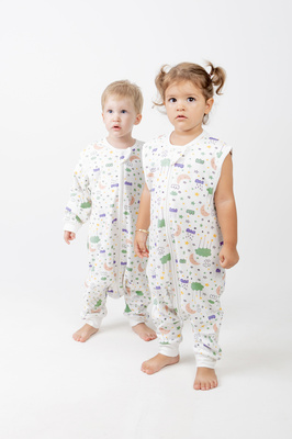 Sare Baby Bebek Uyku Tulumu %100 Doğal Pamuk Çift Kat Özel Kumaş Unisex 1.0 Tog ürün fotoğrafı