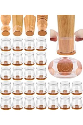 8 Adet (2,5 CM VE 2.9 CM) Keçeli Silikon Masa Sandalye Pabuç Sandalye Kaydırmaz Zemin Koruyucu ürün fotoğrafı