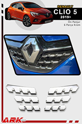 Renault Clio 5 Ön Panjur 6 Parça Paslanmaz Çelik Krom ürün fotoğrafı