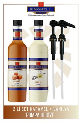 Kahve Ve Kokteyl Şurubu Karamel Aromalı Vanilya Aromalı 700 ml Pompa Hediyeli ürün fotoğrafı