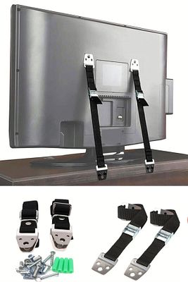 Lcd Led TV Askısı Dolap Gardırop Büfe Kitaplık Sabitleme Bebek Çoçuk Koruma Deprem Güvenlik Kemeri ürün fotoğrafı