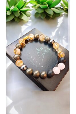 Doğa Taş Sitrin Ve Pirit Bileklik (PARA MIKNATISI) ürün fotoğrafı