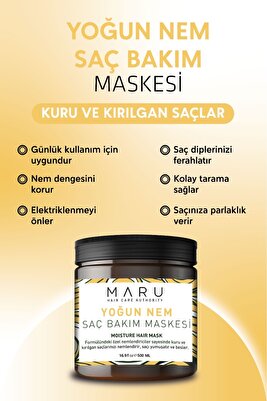 Nem Terapisi Saç Maskesi Kuru Ve Yıpranmış Saçlar Için Keratin & Biotin 500 ml ürün fotoğrafı