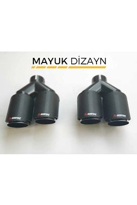 90'lık Çiftli Karbon Egzoz Ucu 2 Adet -- Mayuk Dizayn -- ürün fotoğrafı