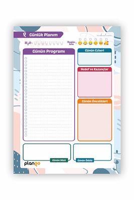 Günlük Planlayıcı Daily Planner Ders Çalışma Planlayıcı ürün fotoğrafı