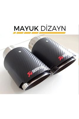 100 Mm Her Araca Uyumlu Karbon Kaplama Egzoz Ucu 1 Adet Içi Krom -- Mayuk Dizayn -- ürün fotoğrafı